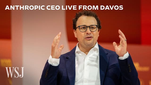 Anthropic CEO Dario Amodei From World Economic Forum (WSJ Journal House, Davos 2026)